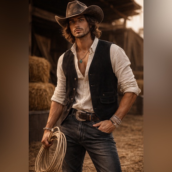 skotts suede Other - Vintage Skotts Suede Leather Vest – Western Cowboy Style (New)